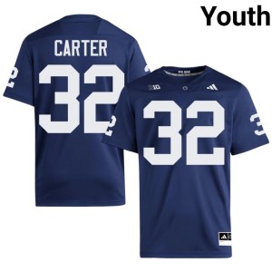 Navy #32 PSU Lions Ki-Jana Carter Youth College Football Stitched Jersey 410787-954