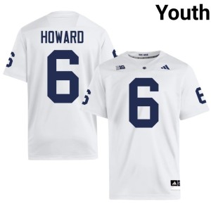 White PSU Youth #6 Koby Howard College Football Limited Jerseys 205808-372