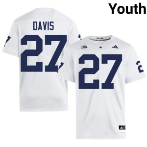 White High School Youth College Football Nittany Lions #27 Omarion Davis Jersey 244292-912
