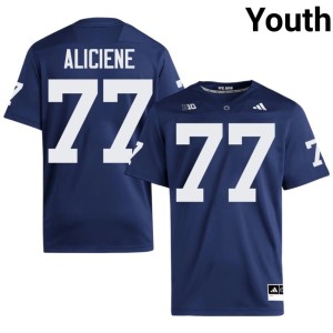 Navy #77 Owen Aliciene Youth Alumni College Football Lions Jersey 788337-770