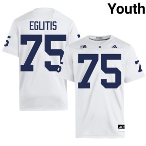 White #75 College Football Roaring Lions Youth Pete Eglitis High School Jerseys 748815-810