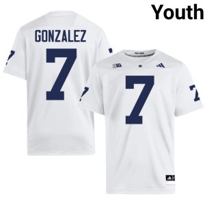 White #7 Lions College Football NCAA Peter Gonzalez Youth Jersey 264114-119