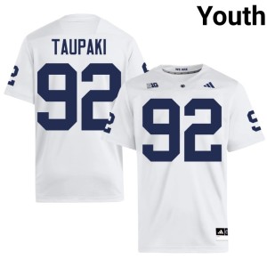 White Siale Taupaki Penn State Lions Embroidery #92 Youth College Football Jersey 165128-758