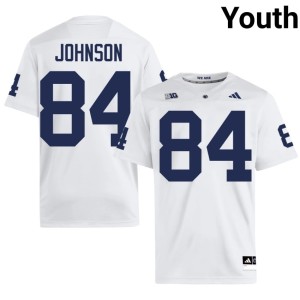 White #84 Youth Penn State Lions College Football Game Theo Johnson Jerseys 872964-179