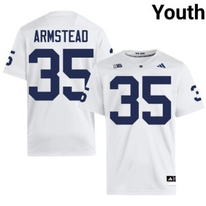 White Youth #35 Tyler Armstead College Football Official PSU Lions Jerseys 480271-801