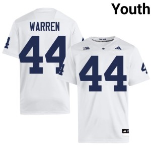 White Replica #44 College Football Tyler Warren Penn State Lions Youth Jersey 476797-802