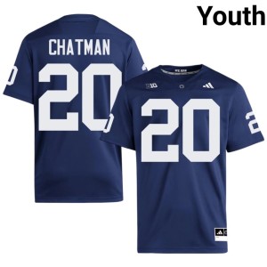 Navy #20 College Football Tyrell Chatman Youth Game Penn State Lions Jersey 913617-520