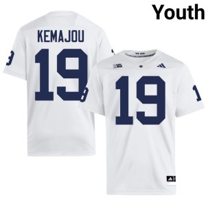 White Youth Yvan Kemajou #19 2026-27 Roaring Lions College Football Jersey 153394-404