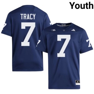 Navy #7 Embroidery Nittany Lions Zion Tracy College Football Youth Jersey 562852-616