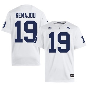 White NCAA Penn State Nittany Lions College Football Yvan Kemajou Men's #19 Jersey 463343-523