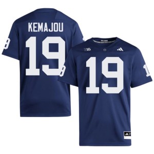 Navy College Football #19 Replica Penn State Yvan Kemajou Men's Jersey 662461-600